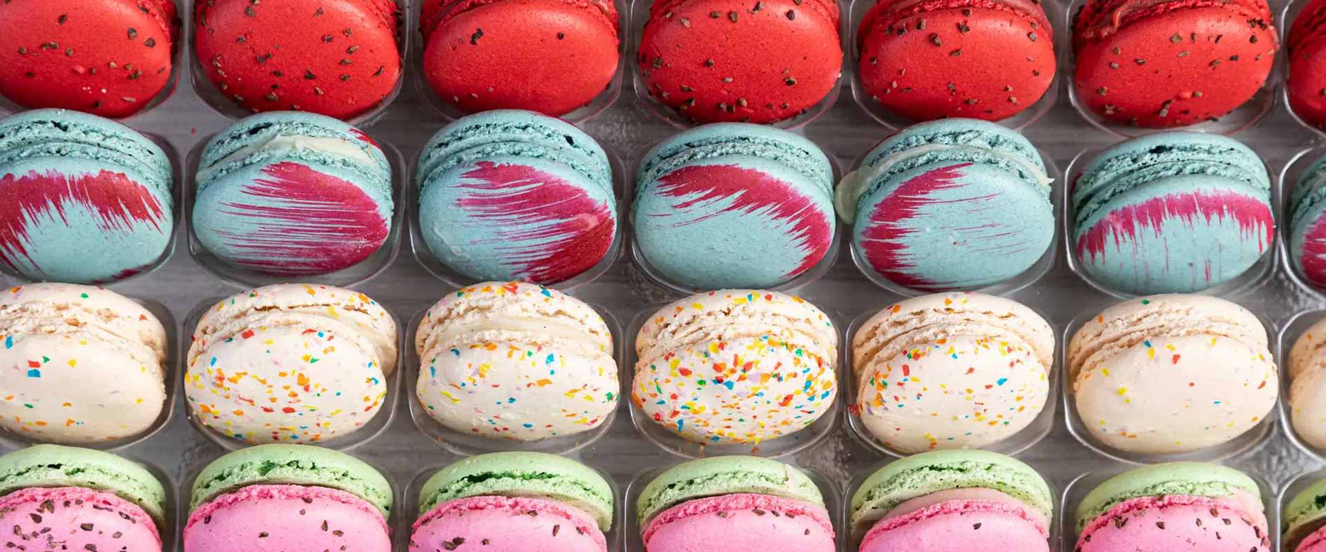 Gelato and other frozen desserts are available on colorful trays at Curiosity Café.